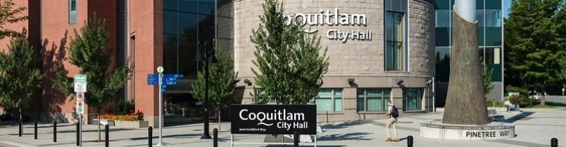 Modern city hall with greenery